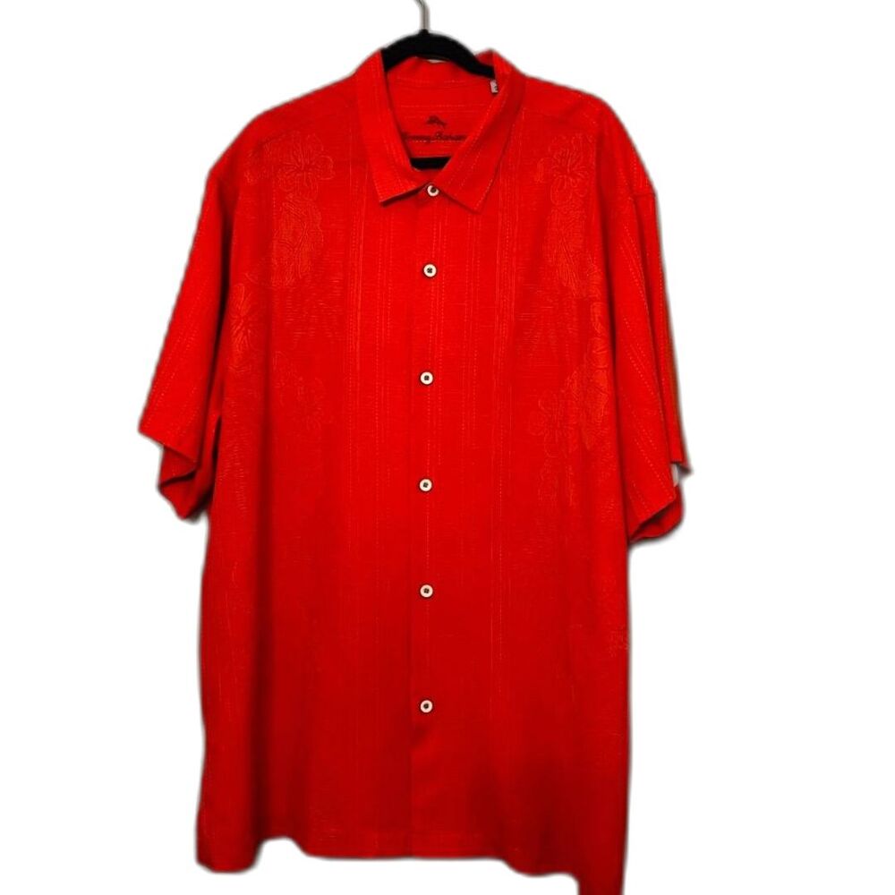 Tommy Bahama 100% Silk Men's Button down Shirt 3XL